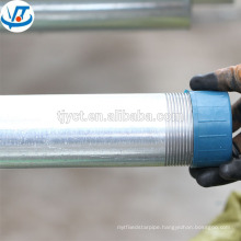 Galvanized steel pipe 3/4'' with plastic caps